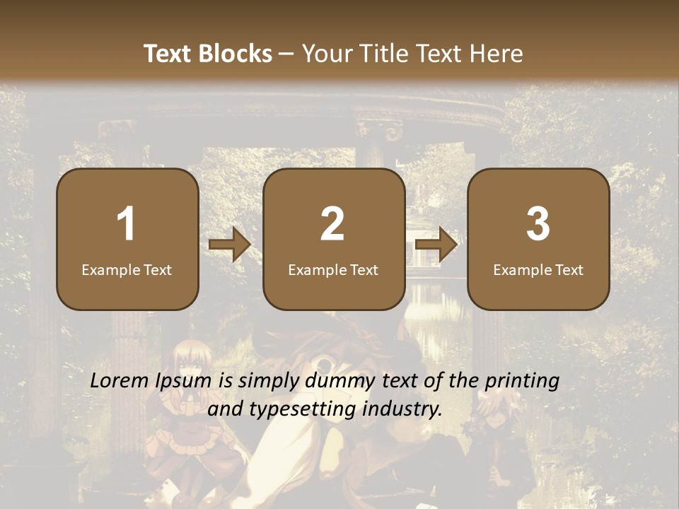 A Group Of People Sitting Around A Gazebo PowerPoint Template