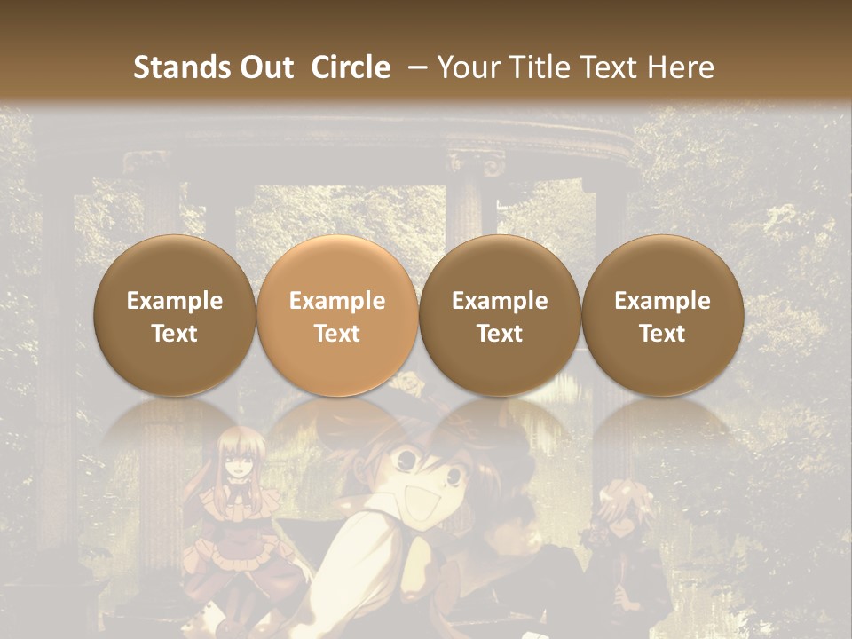 A Group Of People Sitting Around A Gazebo PowerPoint Template