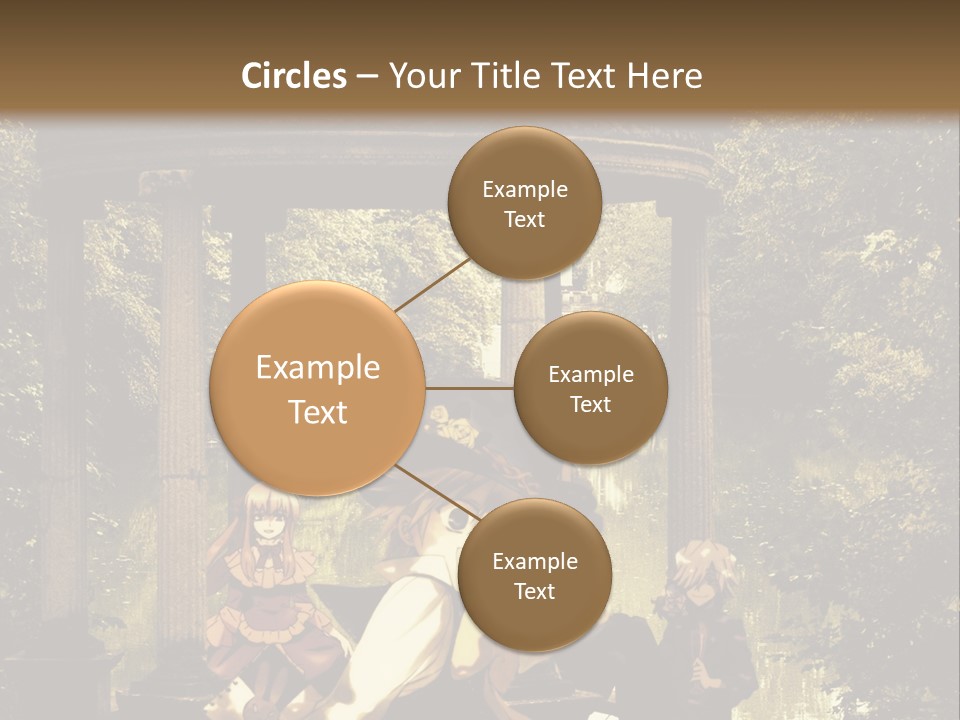 A Group Of People Sitting Around A Gazebo PowerPoint Template