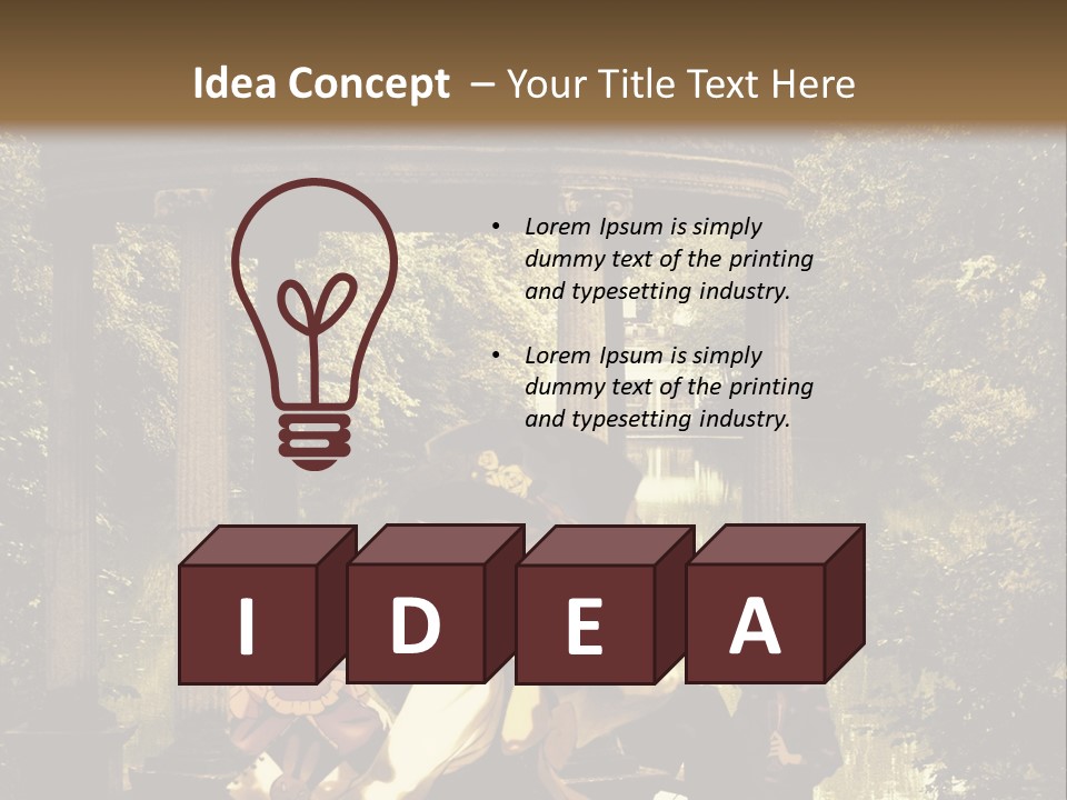 A Group Of People Sitting Around A Gazebo PowerPoint Template