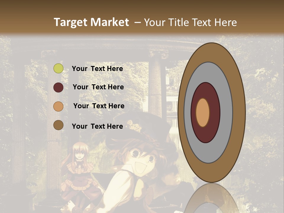 A Group Of People Sitting Around A Gazebo PowerPoint Template