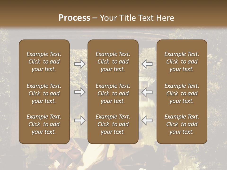 A Group Of People Sitting Around A Gazebo PowerPoint Template