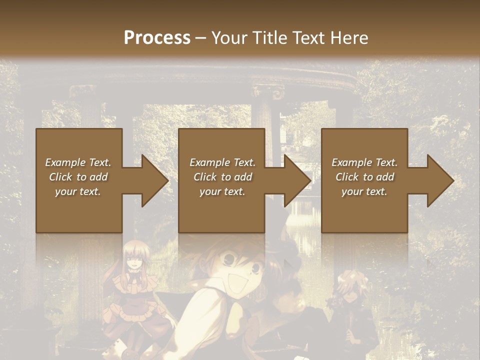 A Group Of People Sitting Around A Gazebo PowerPoint Template