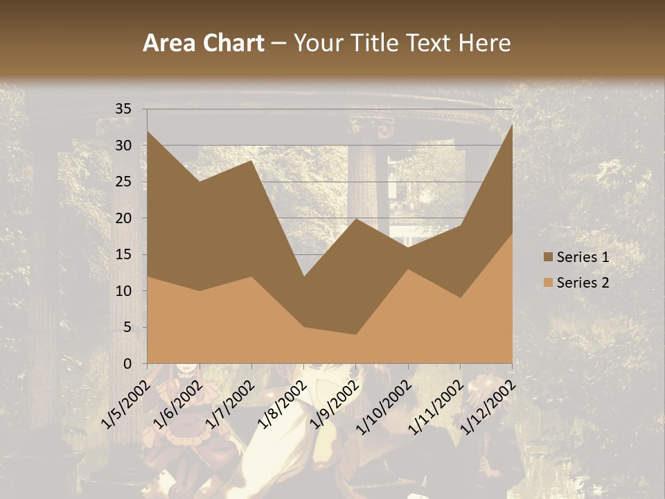 A Group Of People Sitting Around A Gazebo PowerPoint Template