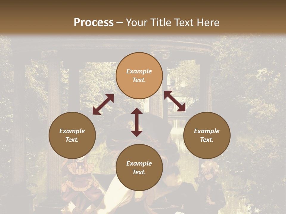 A Group Of People Sitting Around A Gazebo PowerPoint Template