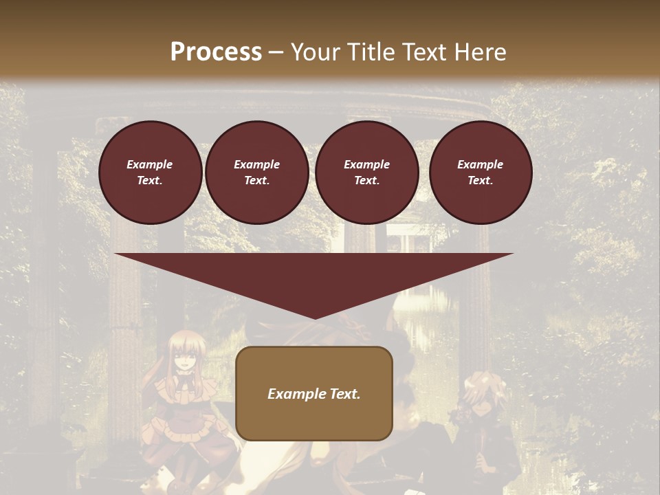 A Group Of People Sitting Around A Gazebo PowerPoint Template