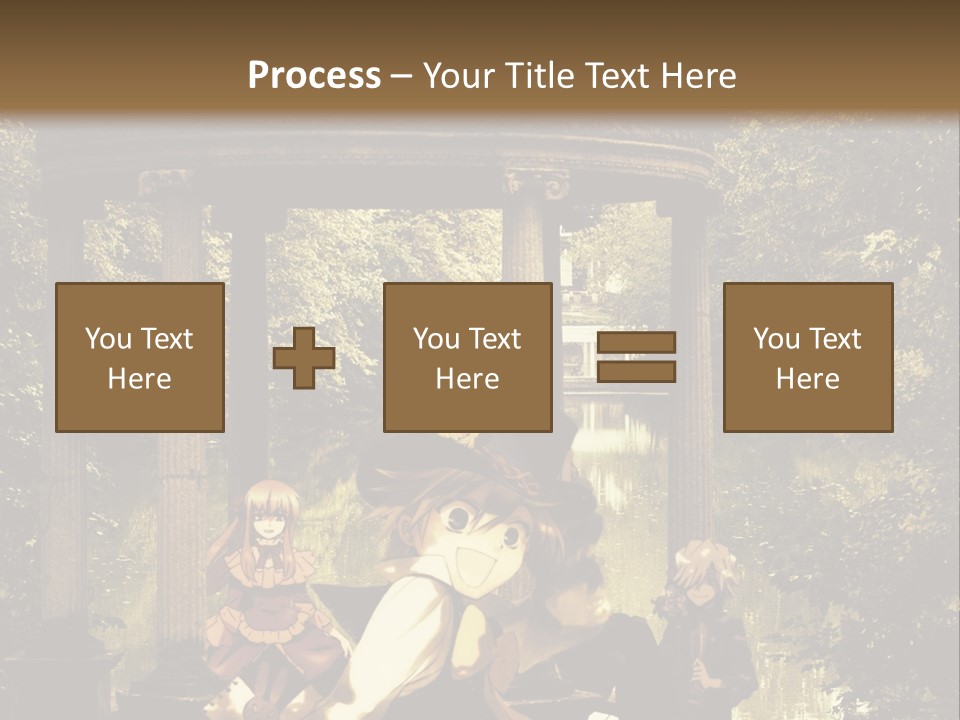 A Group Of People Sitting Around A Gazebo PowerPoint Template