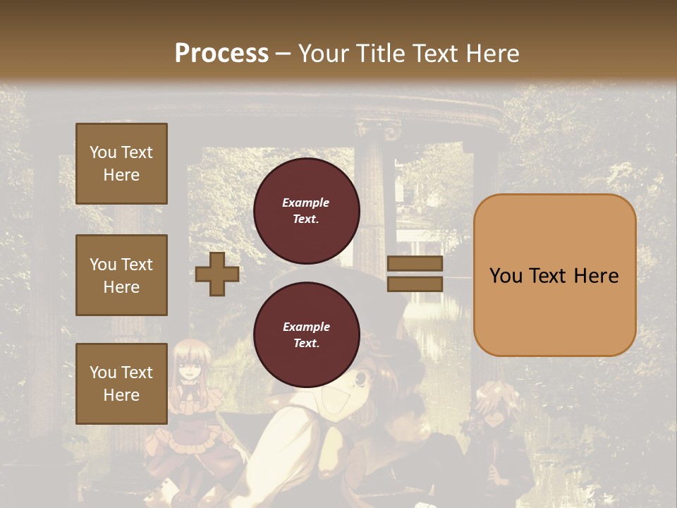 A Group Of People Sitting Around A Gazebo PowerPoint Template