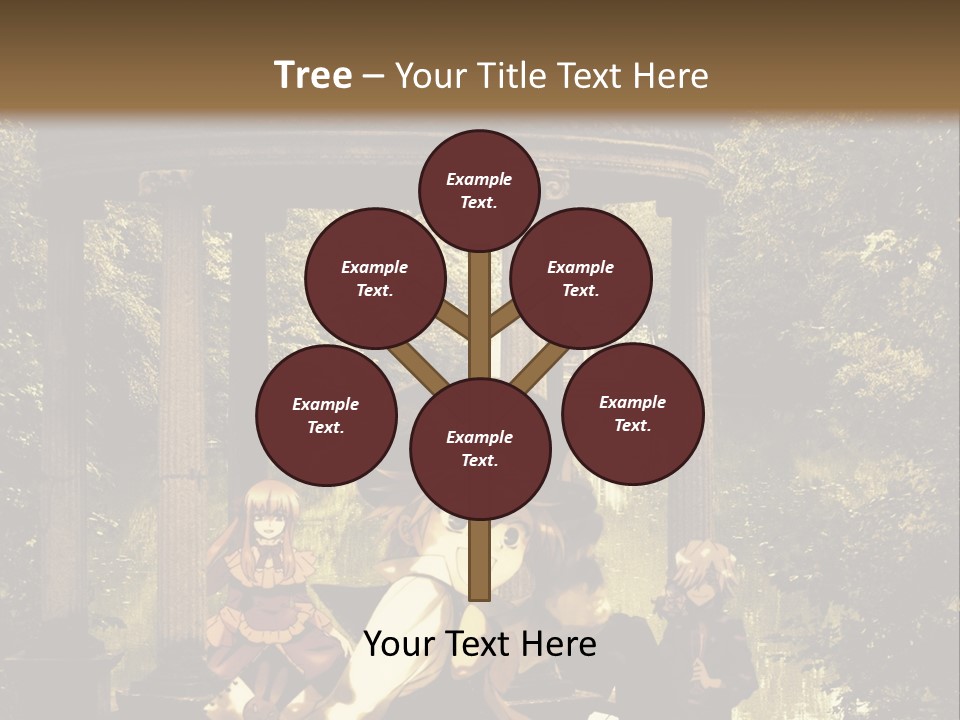 A Group Of People Sitting Around A Gazebo PowerPoint Template