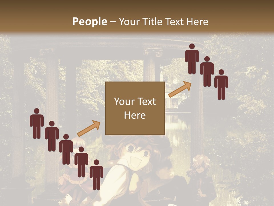 A Group Of People Sitting Around A Gazebo PowerPoint Template