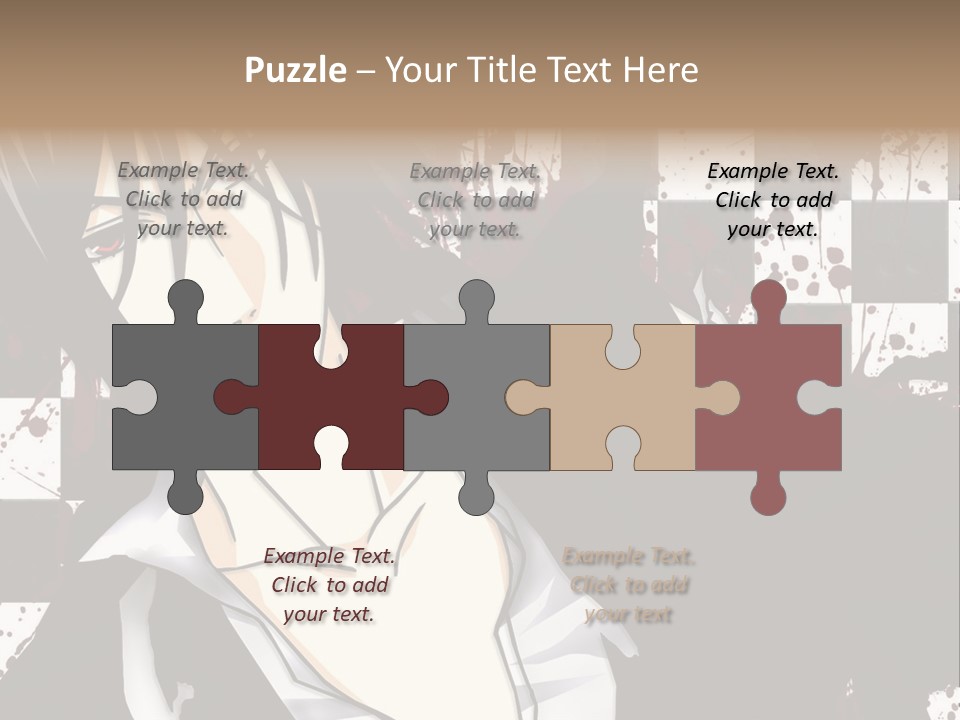 A Man With Black Hair Standing Next To A Woman PowerPoint Template