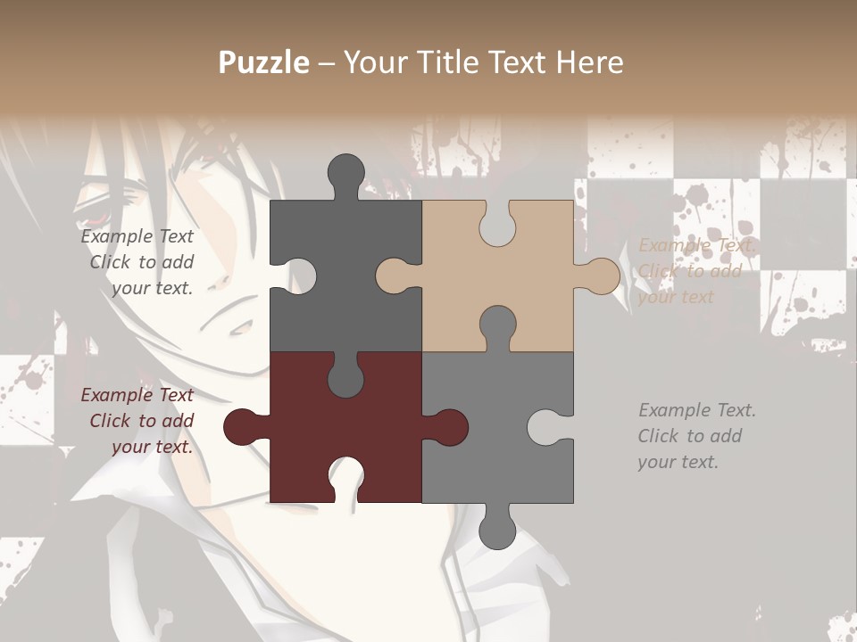 A Man With Black Hair Standing Next To A Woman PowerPoint Template