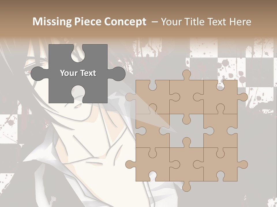 A Man With Black Hair Standing Next To A Woman PowerPoint Template