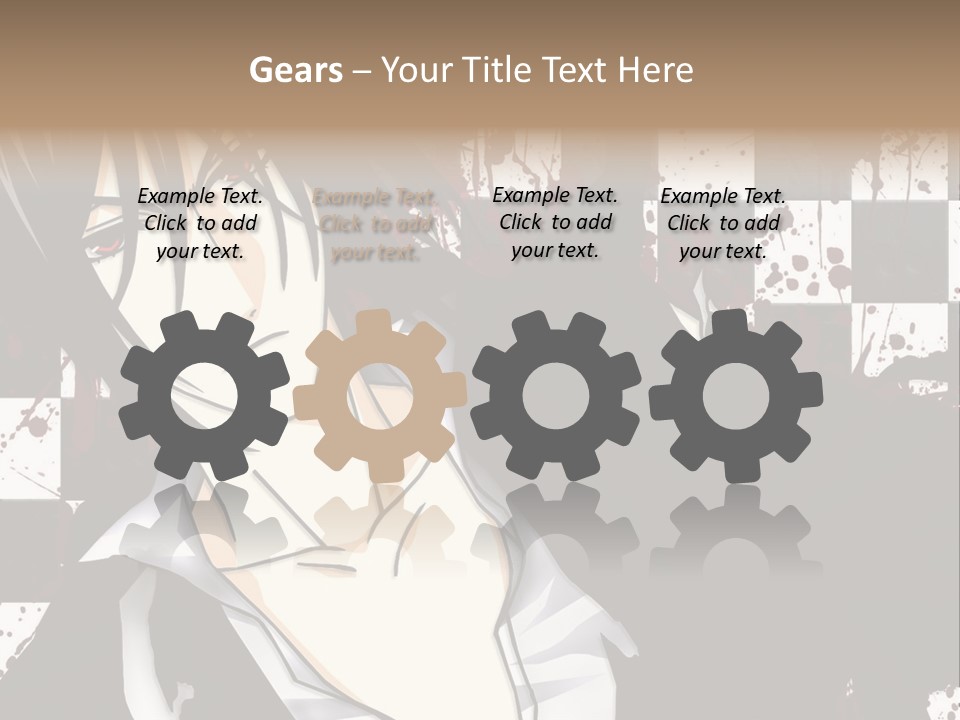 A Man With Black Hair Standing Next To A Woman PowerPoint Template