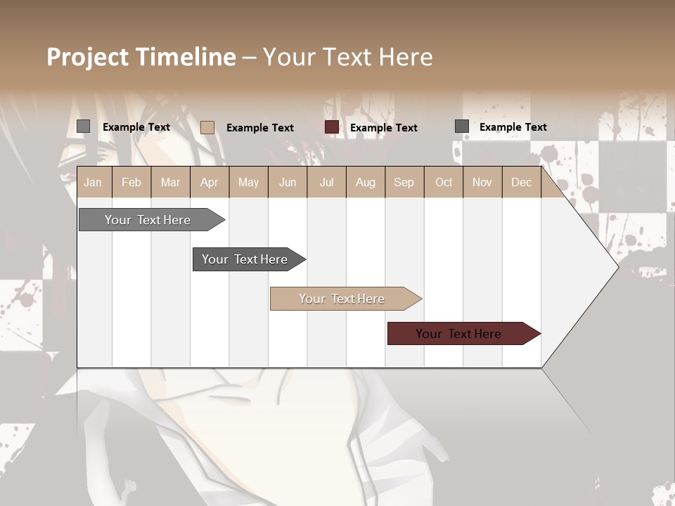 A Man With Black Hair Standing Next To A Woman PowerPoint Template