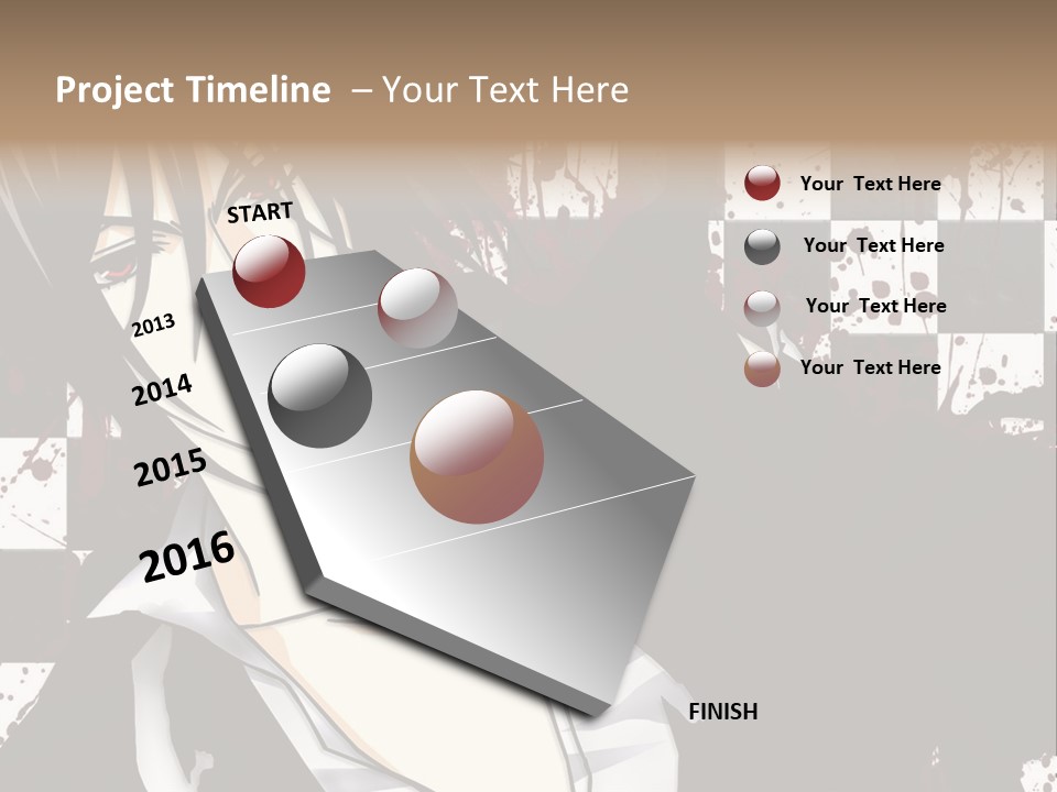 A Man With Black Hair Standing Next To A Woman PowerPoint Template
