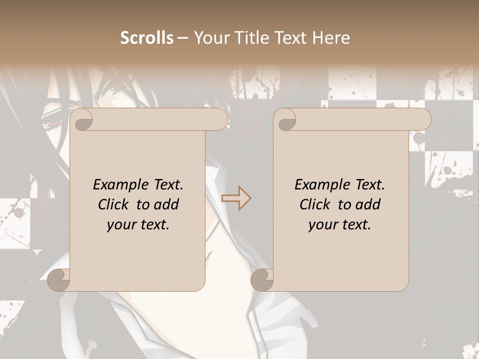 A Man With Black Hair Standing Next To A Woman PowerPoint Template