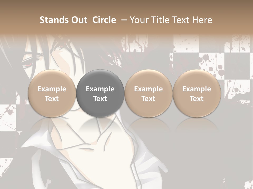 A Man With Black Hair Standing Next To A Woman PowerPoint Template