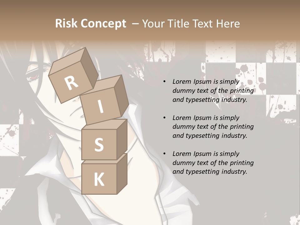 A Man With Black Hair Standing Next To A Woman PowerPoint Template