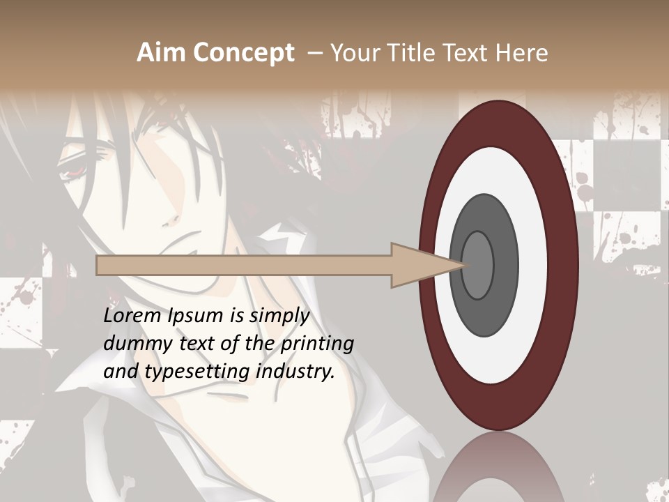 A Man With Black Hair Standing Next To A Woman PowerPoint Template