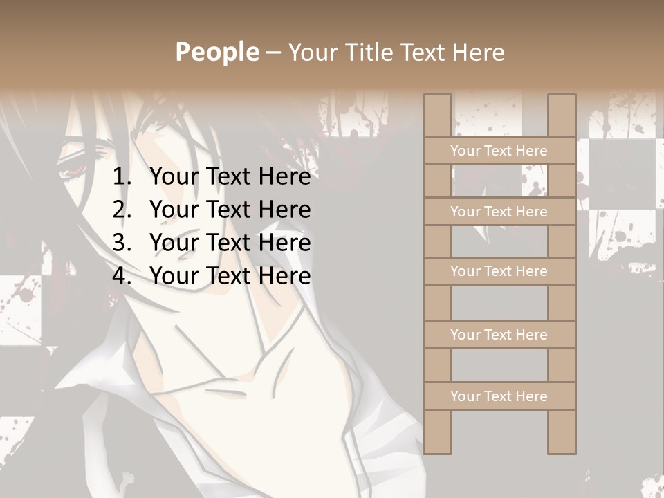 A Man With Black Hair Standing Next To A Woman PowerPoint Template