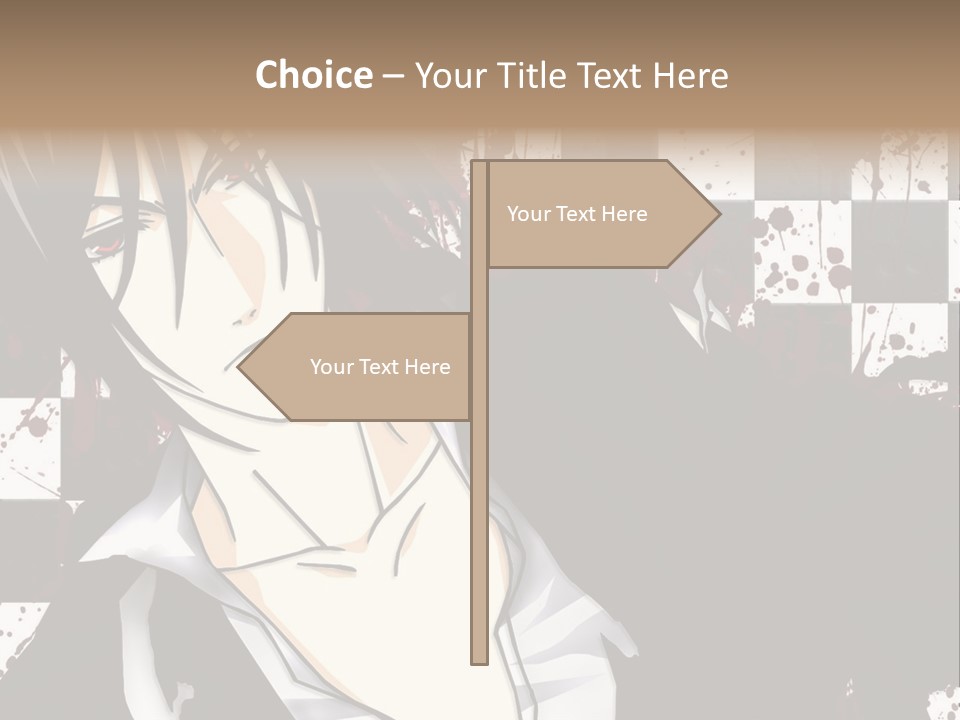 A Man With Black Hair Standing Next To A Woman PowerPoint Template