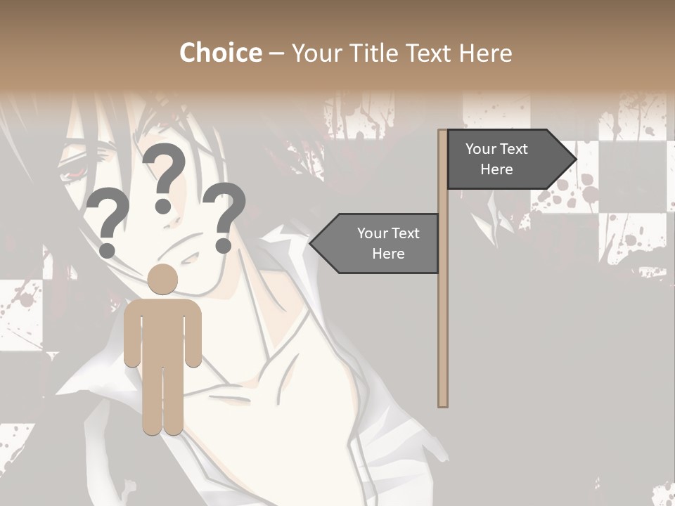 A Man With Black Hair Standing Next To A Woman PowerPoint Template