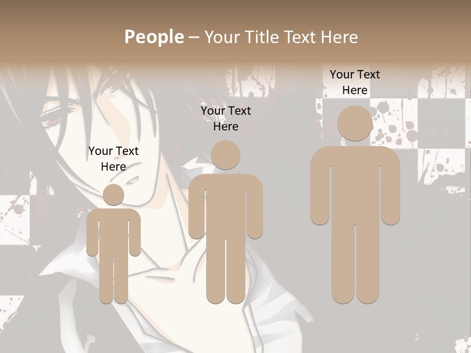 A Man With Black Hair Standing Next To A Woman PowerPoint Template