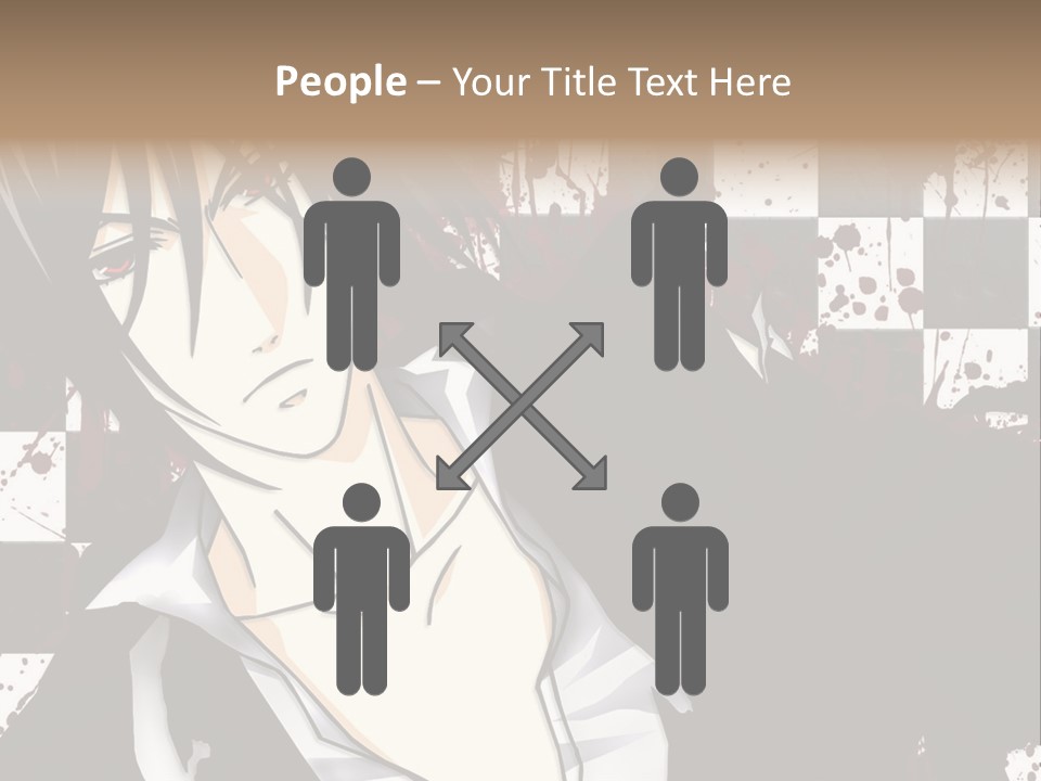 A Man With Black Hair Standing Next To A Woman PowerPoint Template