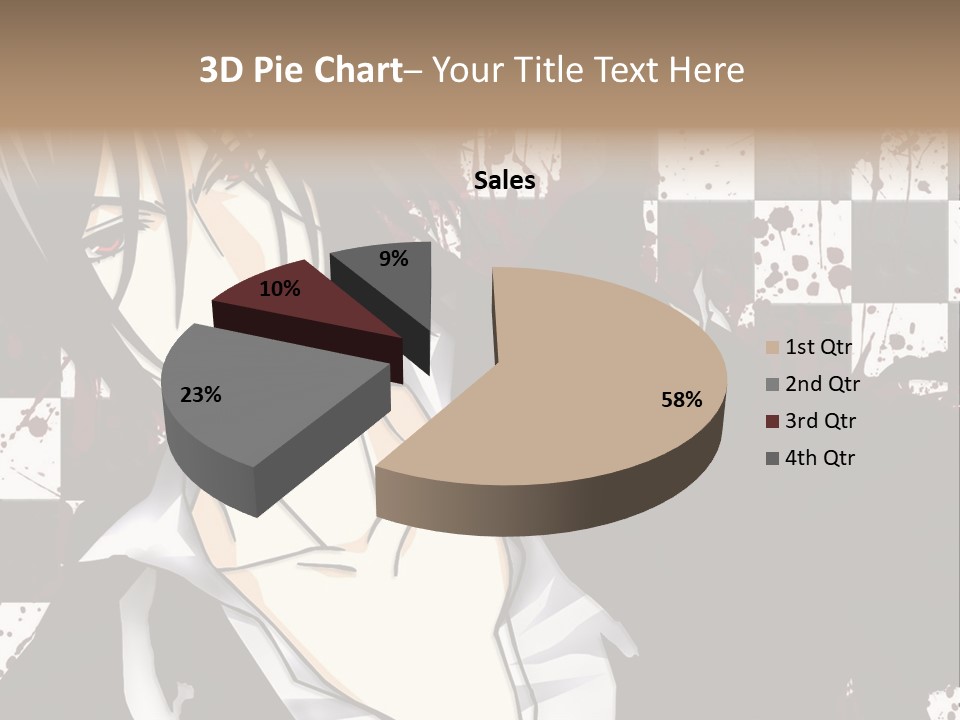 A Man With Black Hair Standing Next To A Woman PowerPoint Template