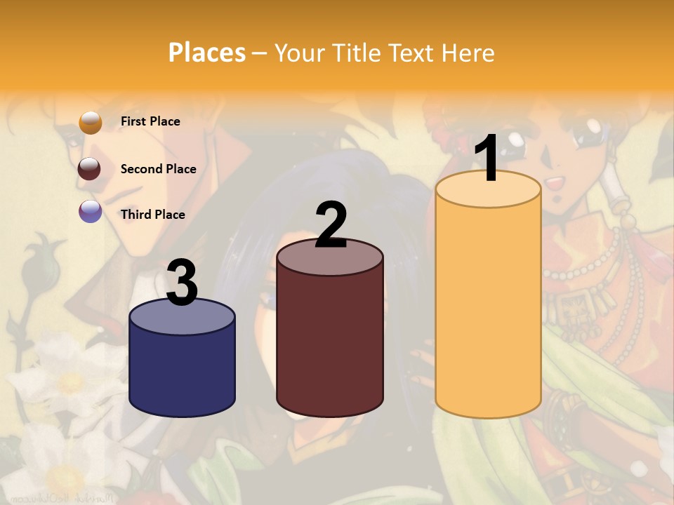 A Group Of Anime Characters Standing Next To Each Other PowerPoint Template