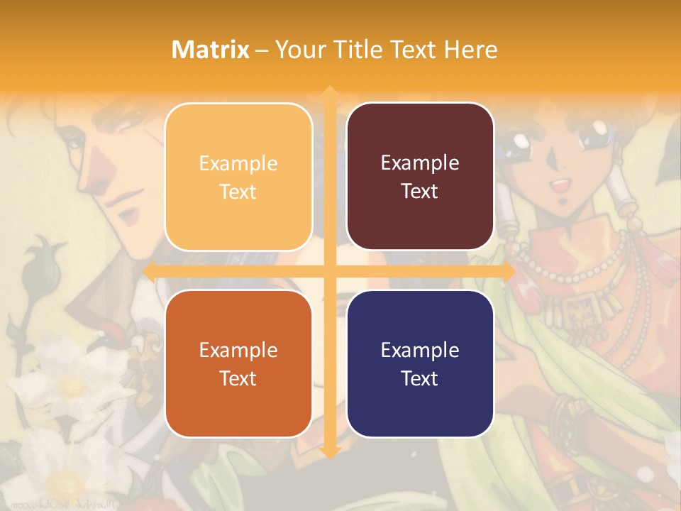 A Group Of Anime Characters Standing Next To Each Other PowerPoint Template