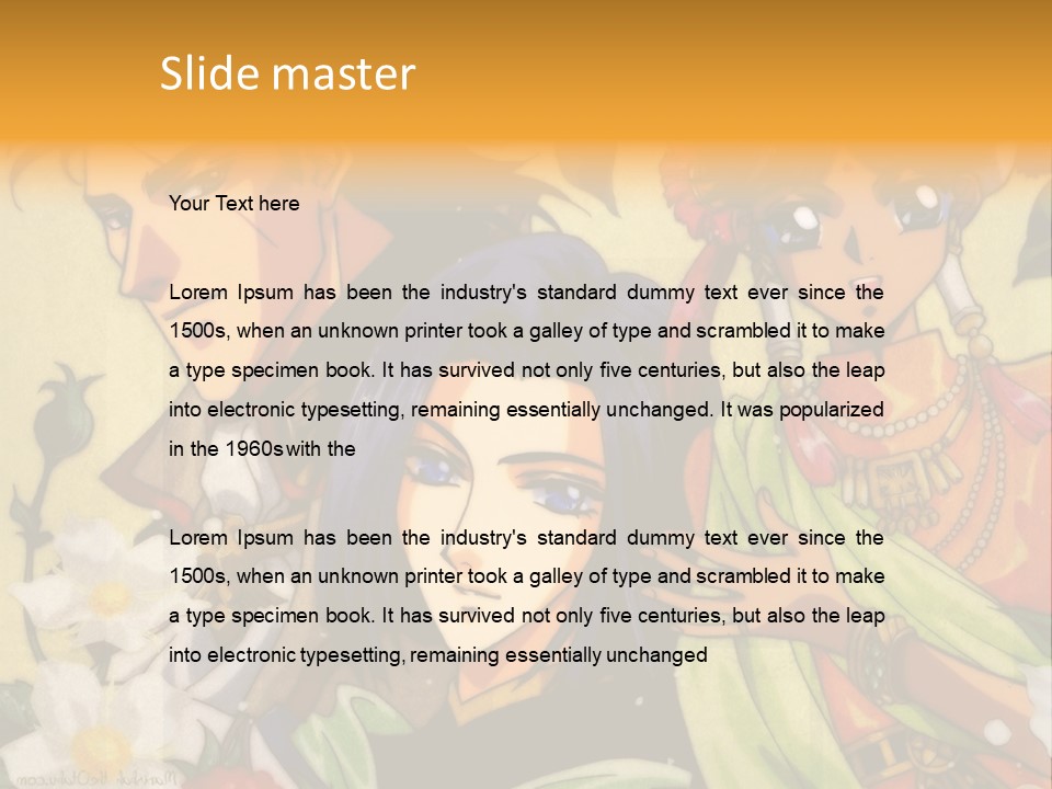 A Group Of Anime Characters Standing Next To Each Other PowerPoint Template