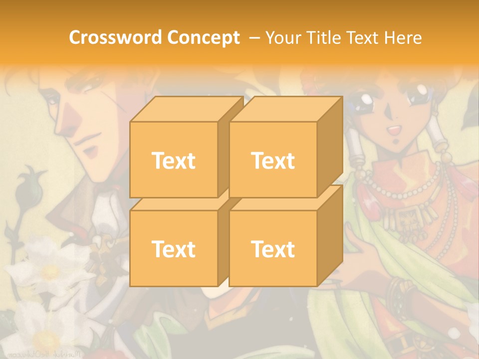 A Group Of Anime Characters Standing Next To Each Other PowerPoint Template