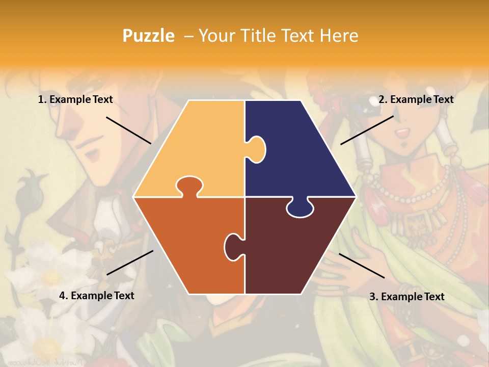 A Group Of Anime Characters Standing Next To Each Other PowerPoint Template