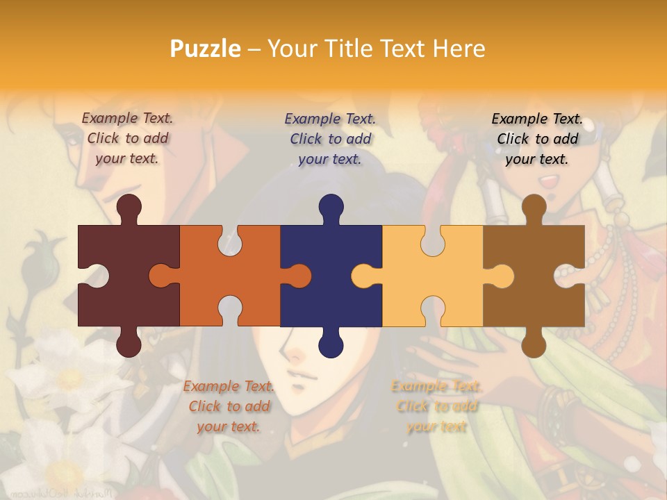 A Group Of Anime Characters Standing Next To Each Other PowerPoint Template