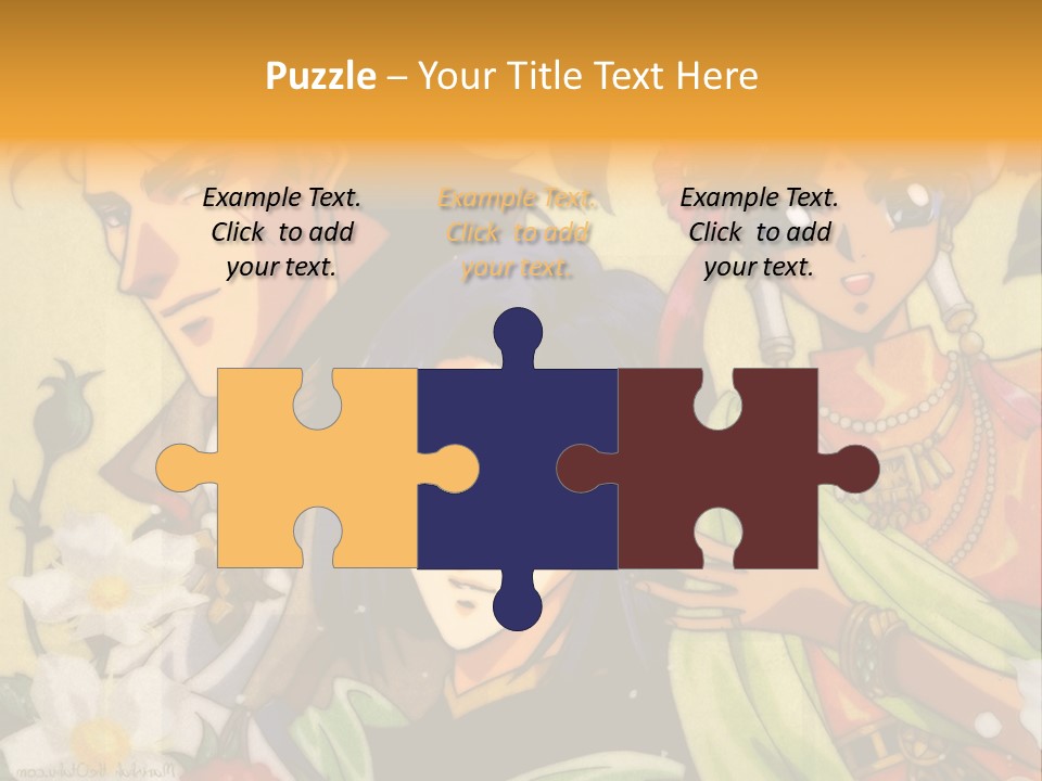 A Group Of Anime Characters Standing Next To Each Other PowerPoint Template