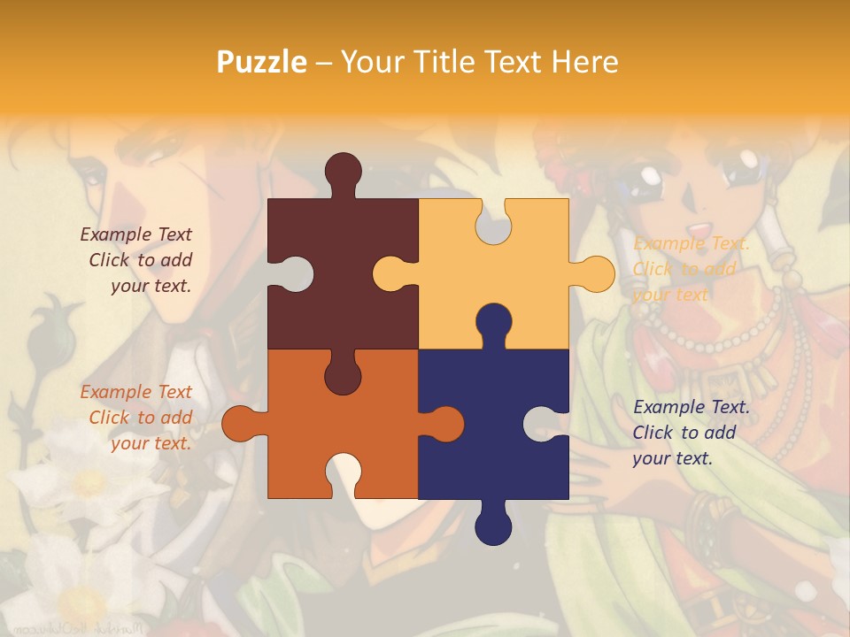 A Group Of Anime Characters Standing Next To Each Other PowerPoint Template