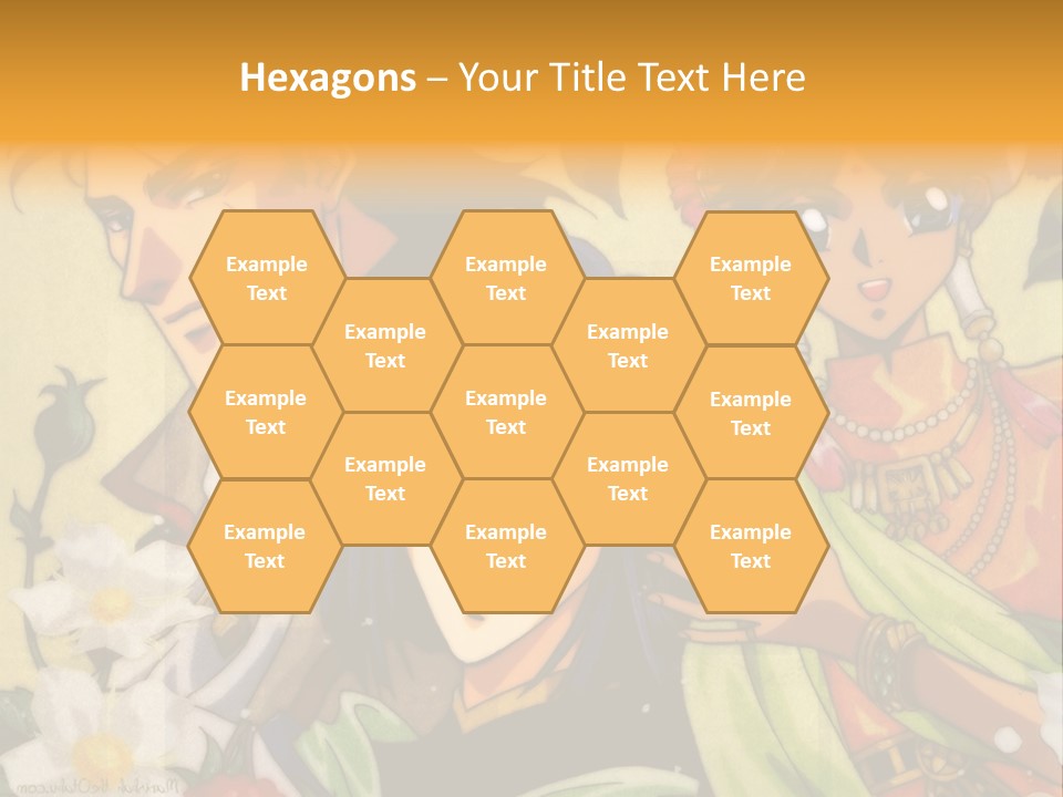 A Group Of Anime Characters Standing Next To Each Other PowerPoint Template