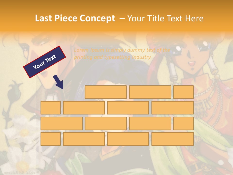 A Group Of Anime Characters Standing Next To Each Other PowerPoint Template