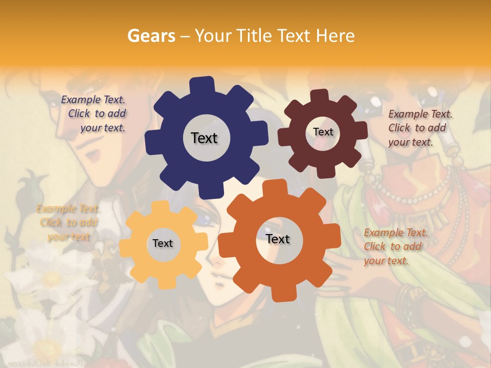 A Group Of Anime Characters Standing Next To Each Other PowerPoint Template