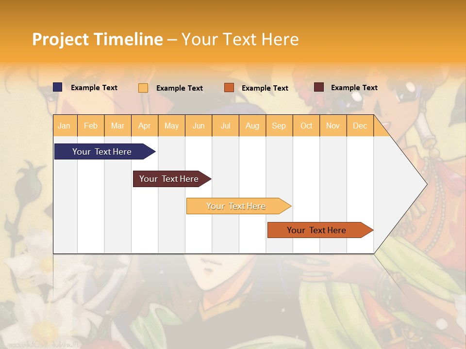 A Group Of Anime Characters Standing Next To Each Other PowerPoint Template