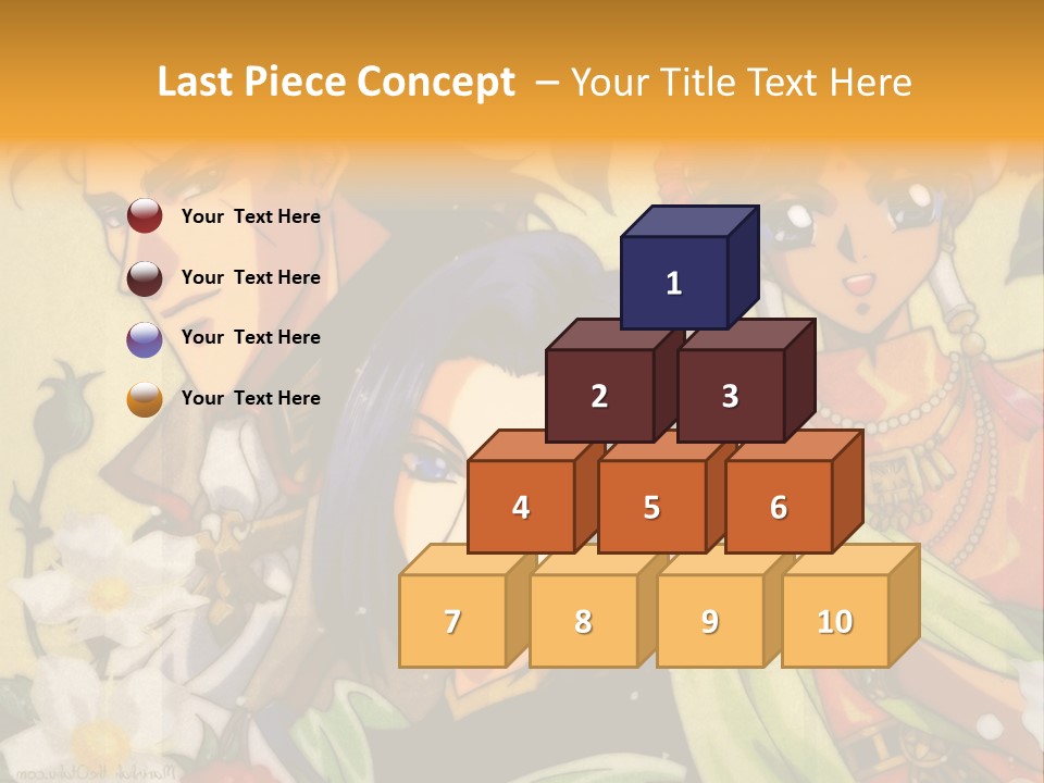 A Group Of Anime Characters Standing Next To Each Other PowerPoint Template