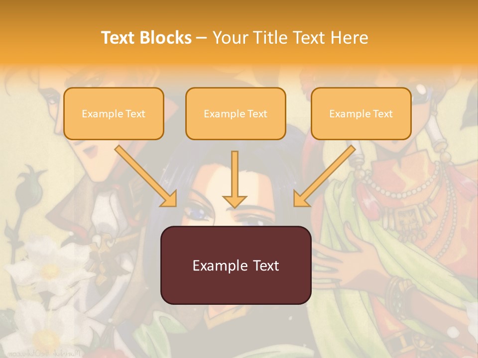 A Group Of Anime Characters Standing Next To Each Other PowerPoint Template