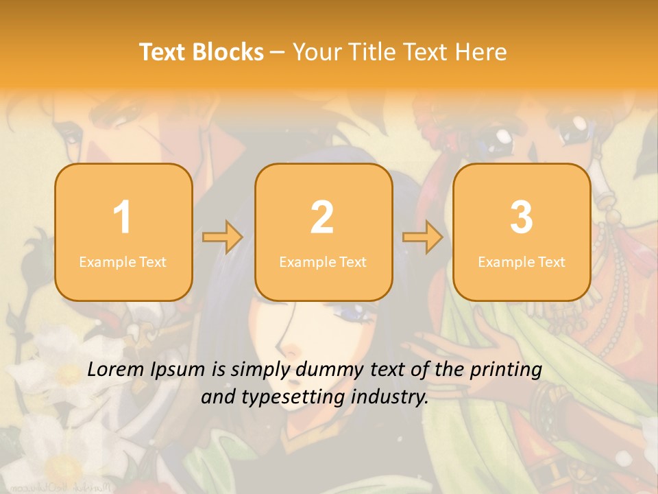 A Group Of Anime Characters Standing Next To Each Other PowerPoint Template