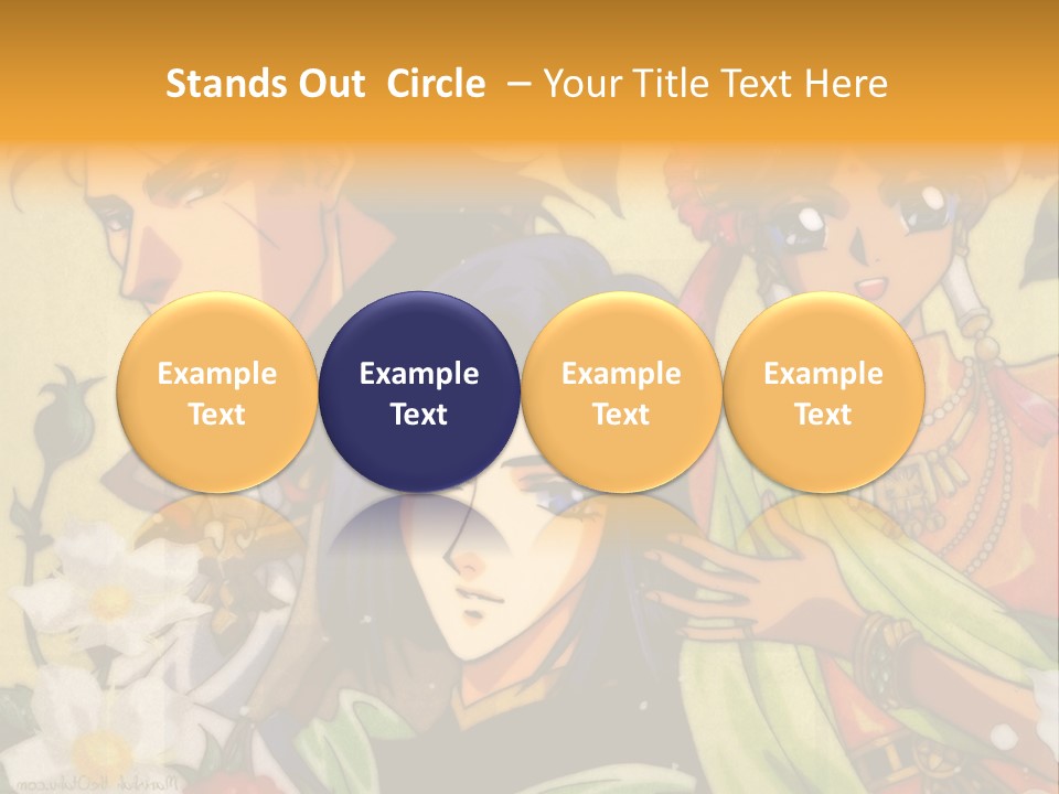 A Group Of Anime Characters Standing Next To Each Other PowerPoint Template