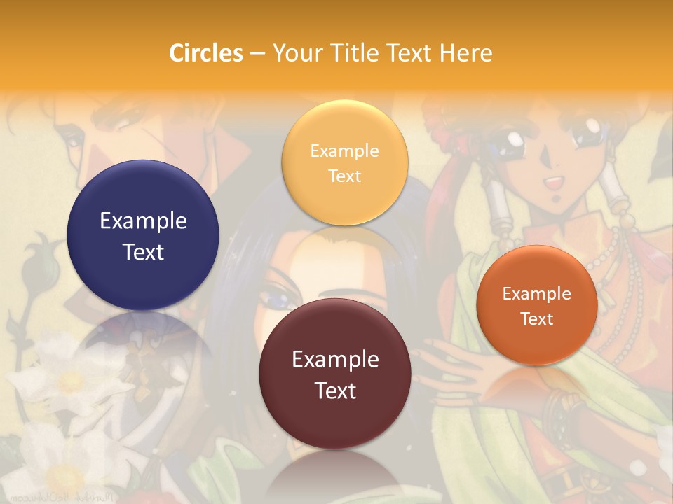 A Group Of Anime Characters Standing Next To Each Other PowerPoint Template