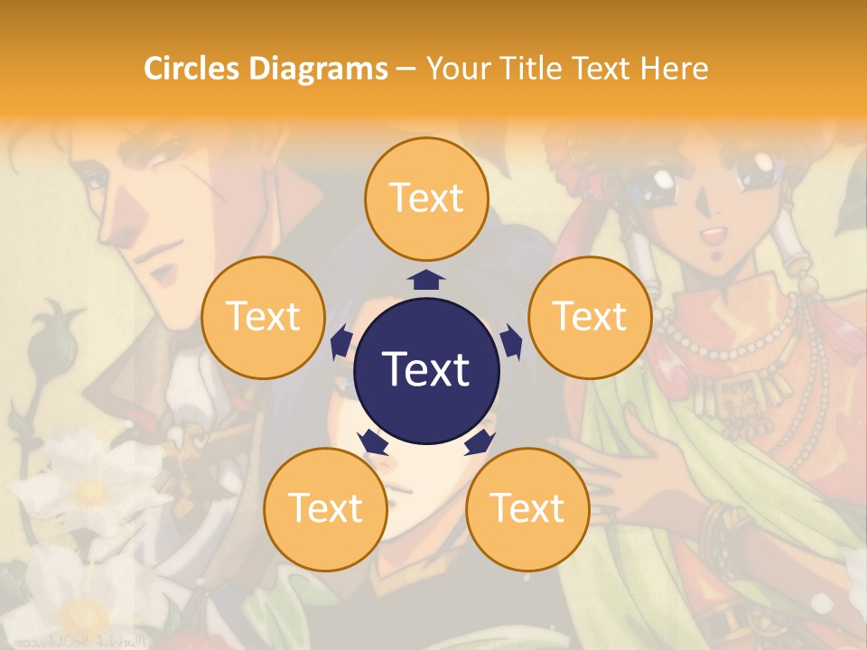 A Group Of Anime Characters Standing Next To Each Other PowerPoint Template