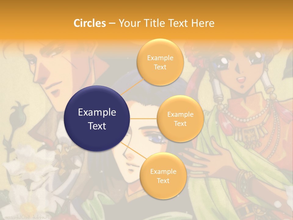 A Group Of Anime Characters Standing Next To Each Other PowerPoint Template