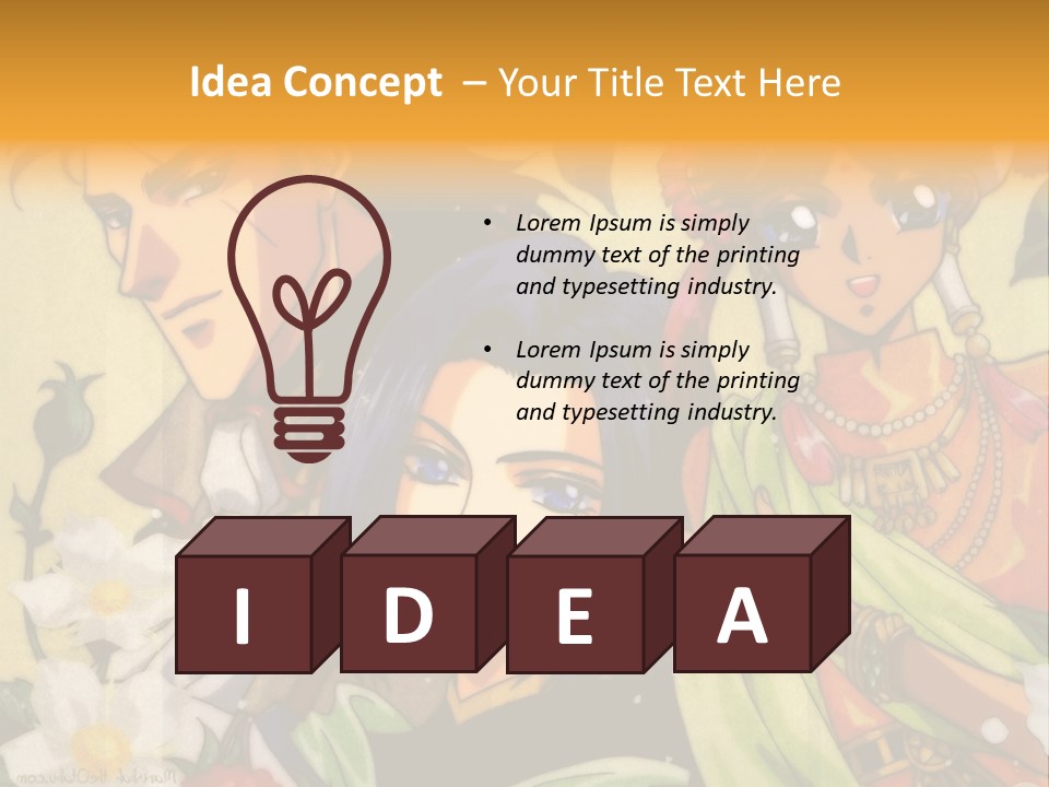 A Group Of Anime Characters Standing Next To Each Other PowerPoint Template